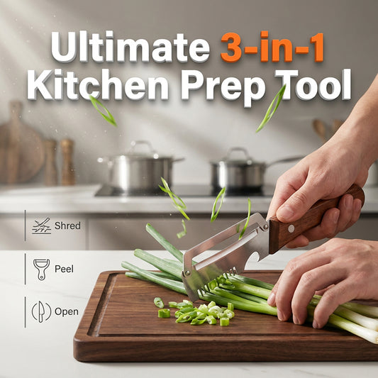🎉BUY 1 GET 1 FREE🎁3-in-1 Scallion Shredder & Peeler Kitchen Tool