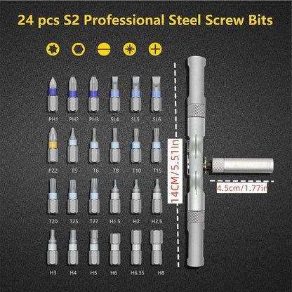 24-in-1 Magnetic Ratchet Screwdriver Set