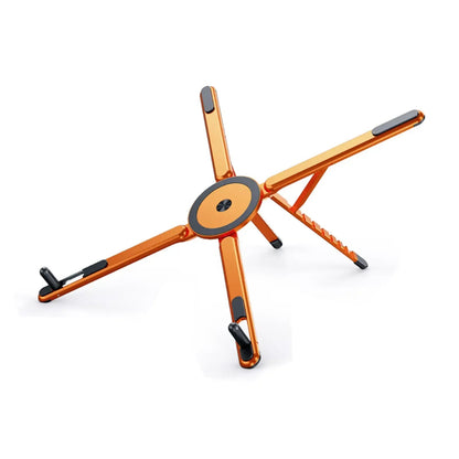 Laptop Stand for Desk, Foldable Aluminum Alloy Magnetic Notebook Riser Mount,Adjustable Height Ventilated Cooling Computer Cooling Holder,Multi-functional Stand for Laptop,Tablet and Phone