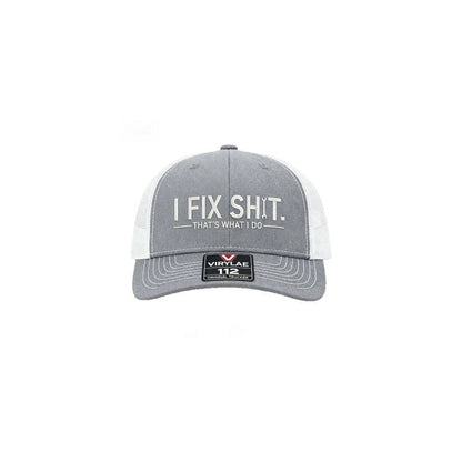 🔥2026 New Arrival ＆ Hot Sale🔥Mesh Back Trucker Cap with "I Fix Shit" Embroidery – Breathable Outdoor Sun Hat🧢☀️