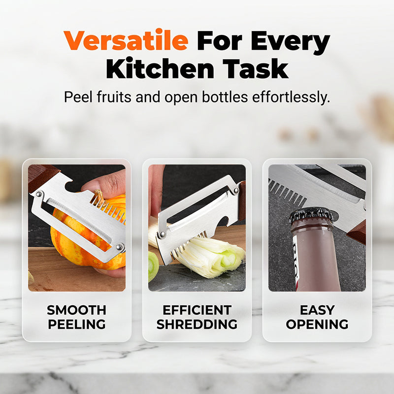 🎉BUY 1 GET 1 FREE🎁3-in-1 Scallion Shredder & Peeler Kitchen Tool