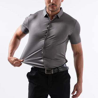 High Quality Summer Business Shirts For Men | Short Sleeve, Wrinkle Free, Stretch Fit Office Dress Shirt