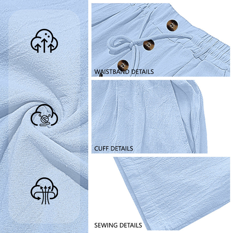 ⏳Limited-Time Offer⏰Men's Loose Fit Casual Relaxed Fit LightweightLinen Pants
