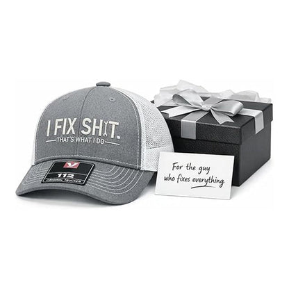 🔥2026 New Arrival ＆ Hot Sale🔥Mesh Back Trucker Cap with "I Fix Shit" Embroidery – Breathable Outdoor Sun Hat🧢☀️