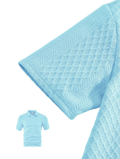 💪2026Men's💥Classic Jacquard Knit Polo Set