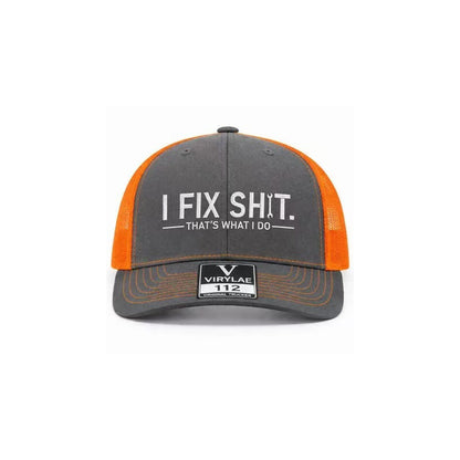 🔥2026 New Arrival ＆ Hot Sale🔥Mesh Back Trucker Cap with "I Fix Shit" Embroidery – Breathable Outdoor Sun Hat🧢☀️