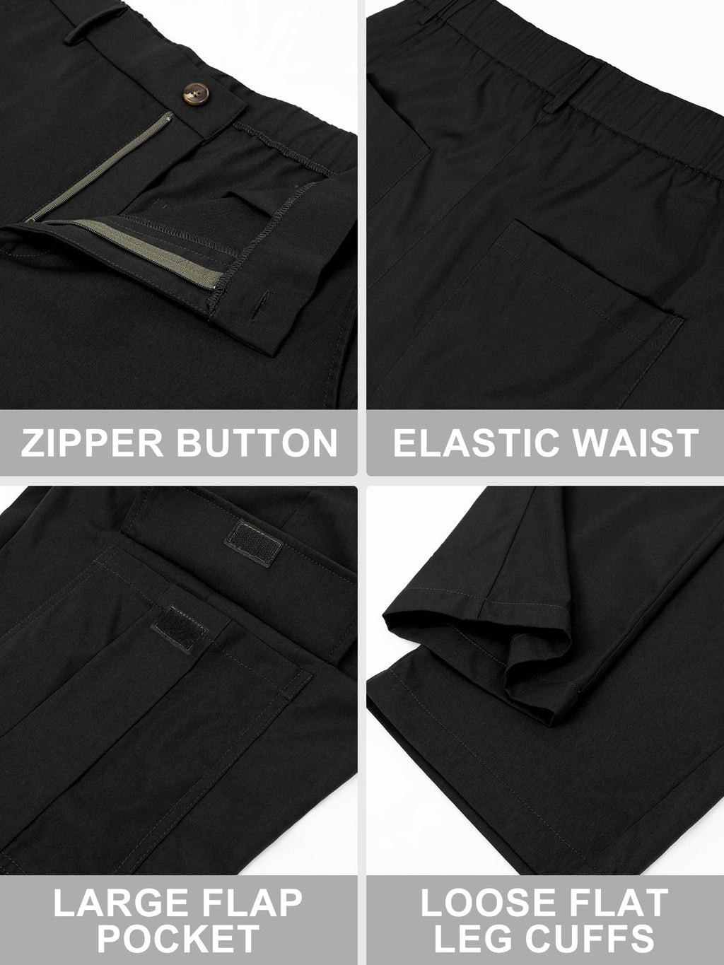 Men's Casual Loose Fit Cargo Pants – Breathable Durable Fashion Workwear Trousers