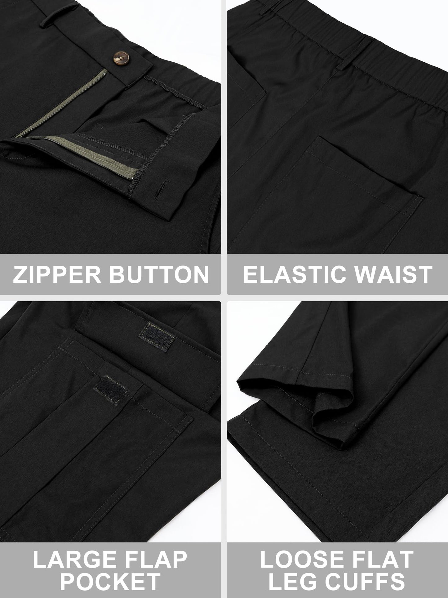 Men's Casual Loose Fit Cargo Pants – Breathable Durable Fashion Workwear Trousers
