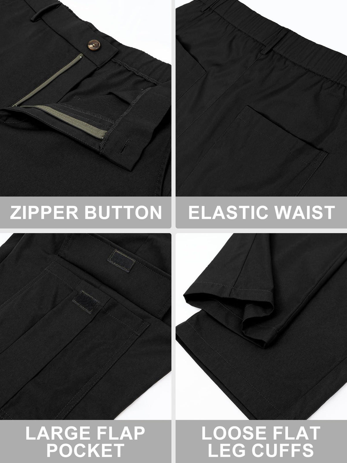 Men's Casual Loose Fit Cargo Pants – Breathable Durable Fashion Workwear Trousers