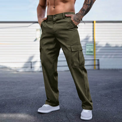 Men's Casual Loose Fit Cargo Pants – Breathable Durable Fashion Workwear Trousers
