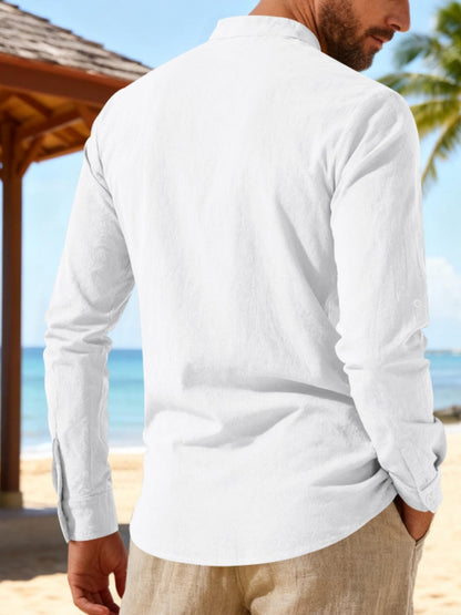 Men's Lightweight Breathable Linen Shirt