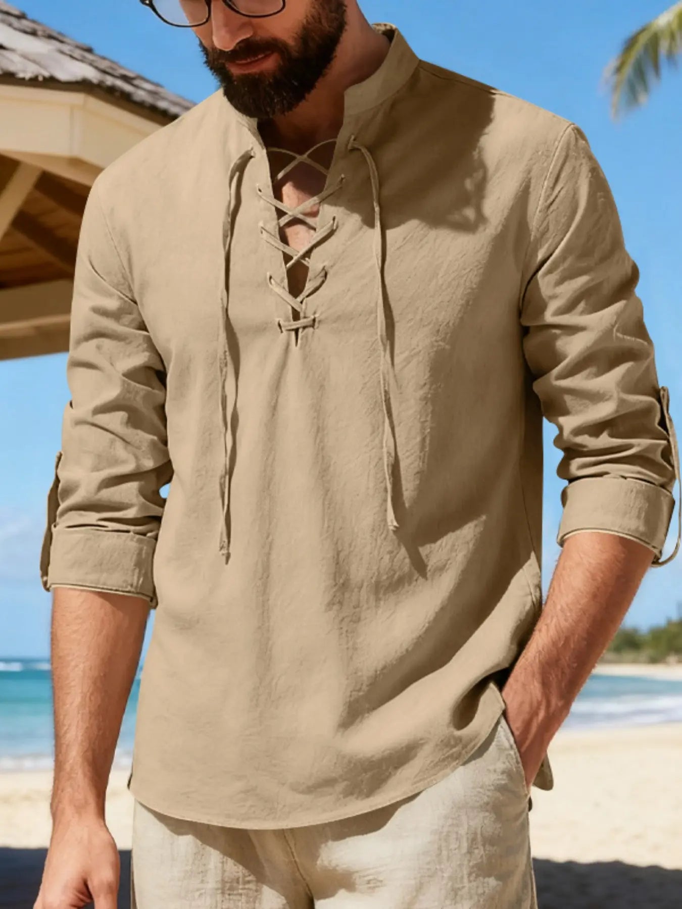 Men's Lightweight Breathable Linen Shirt