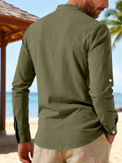 Men's Lightweight Breathable Linen Shirt