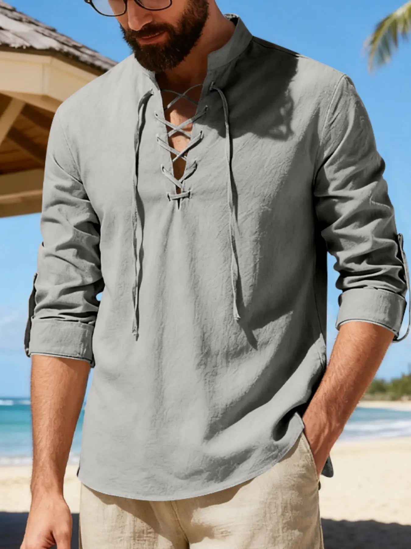 Men's Lightweight Breathable Linen Shirt